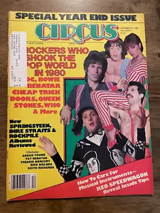 Circus Magazine December 31, 1980 Springsteen Poster Bowie Stones QUEEN WHO - Imagen 1 de 4