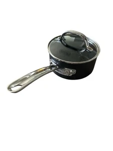 Viking Hard Anodized Nonstick 1 Qt. Saucepan with Lid, Black Never Used - Picture 1 of 4