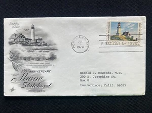 1391 Maine Statehood FDC Art Craft Jul 8 1970 Portland ME - Picture 1 of 2