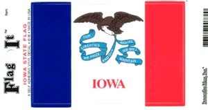 Iowa - Decalcomania Bandiera di Stato - Foto 1 di 1