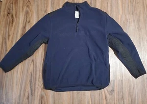 Old Navy Half Zip Fleece Boys Size 10 Navy Blue/ Back Jacket Pullover - Picture 1 of 6
