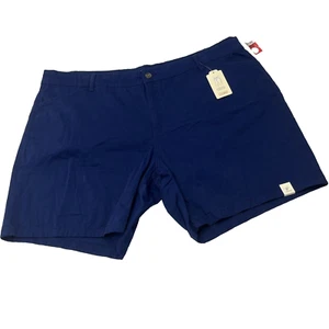 St John's Bay Short Women's 22W Blue Secretly Slender Stretch 8" Inseam NEW - Picture 1 of 13