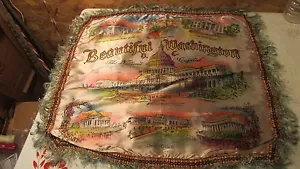 Antique Souvenir Pillow Top Washington DC - Picture 1 of 2