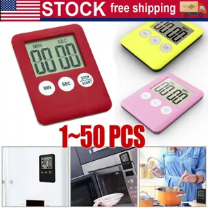 LCD Digital Large Kitchen Cooking Timer Count-Down Up Clock Alarm Magnetic - Picture 1 of 20