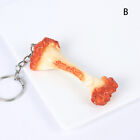 Pvc Chicken Wing Bone Charm Simulated Chicken Leg Bone Key Ring Bag Pendant Gift