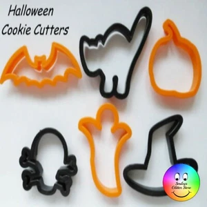 Halloween Cookie Cutters Ghost Cat Bat Pumpkin Halloween Cookie Cutters - Picture 1 of 15