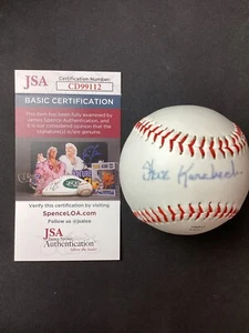 Steve Korcheck Signed Rawlings Baseball JSA Cert w/COA Washington Senators MLB! - Picture 1 of 6