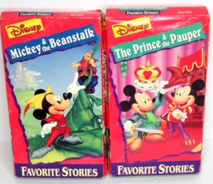 Disney VHS Favorite Stories Mickey and the Beanstalk The Prince and Pauper VTG - Picture 1 of 5