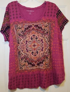 Ladies LUCKY BRAND Cap Slv Soft Knit Tunic Top, Plus 3X - Picture 1 of 1