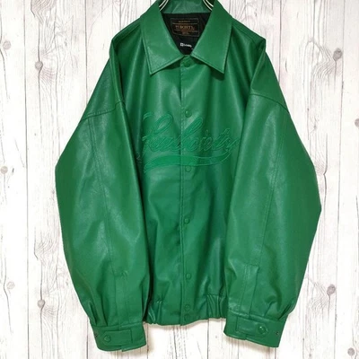 Subciety XL Green Leather Coach Jacket Rare Good Condition - Image 1 of 4