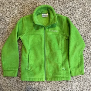 Boys Columbia green zip front fleece jacket size XXS (4/5) - Picture 1 of 7