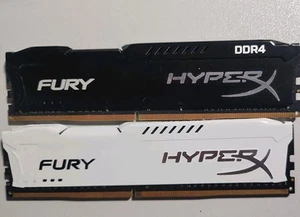 Lot of 2 HyperX HX421C14FB/4 Fury Black Series 4GB 2133 MHz DDR4 CL14 DIMM Memo - Picture 1 of 2