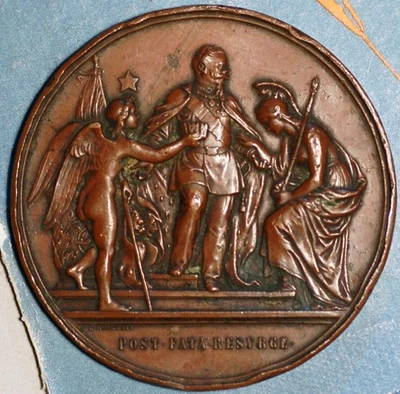 Medal 1871 Vittorio Emanuele II to commemorate the move of the  capital of Italy - Image 1 of 2