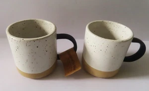 2 United By Blue Speckled Mugs with Blue Handles - Unused - Picture 1 of 6
