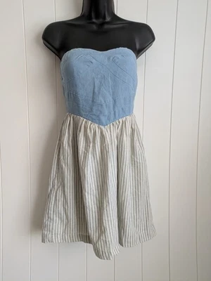 Vestido sin tirantes para mujer Wet Seal azul claro con blanco talla S Foto 1 de 4