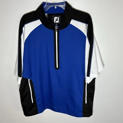 FootJoy FJ 1/4 Zip Golf Wind Shirt S/S Men’s XL Zip Pockets No Logo - Image 1 of 4