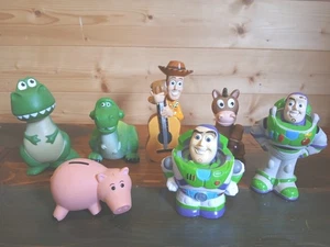 Toy Story Buzz Lightyear Woody Rex Hamm Bullseye Bath Toys Disneyland - Picture 1 of 4