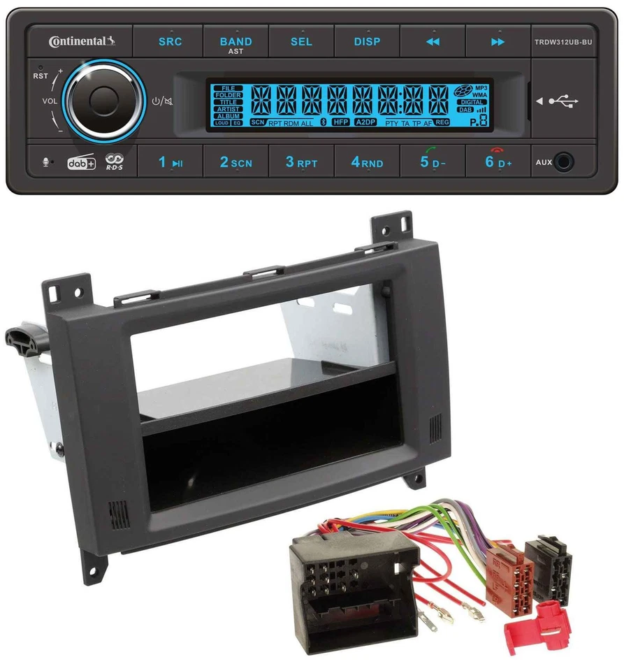Continental MP3 DAB USB Bluetooth Autoradio für Mercedes A- B-Klasse Vito rubber - Bild 1 von 4
