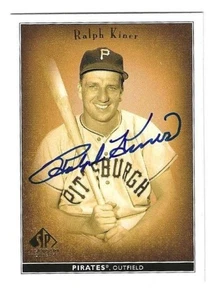 Signed 2002 UD SP Legendary Cuts #61 RALPH KINER Pittsburgh Pirates card w/ COA - Picture 1 of 1