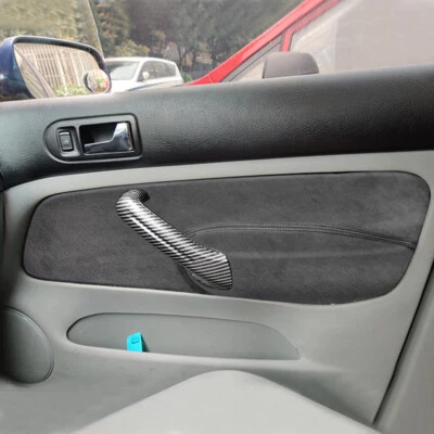 Cubierta de cuero gamuza negra con reposabrazos de puerta de 4 piezas para VW Golf4 MK4 Bora Jetta 1998-2005 Foto 1 de 4