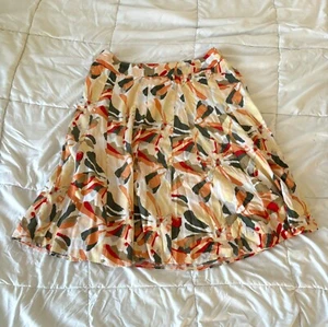 Ladies Size 12 Arty Skirt BM Collection Zip Preowned Used Knee 100% Cotton - Picture 1 of 5
