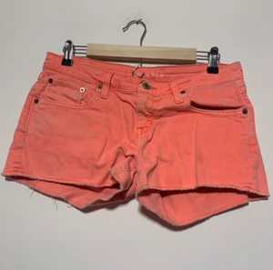 Big Star Women Size 29 Bright Orange Stretch Cut Off Shorts - Picture 1 of 9