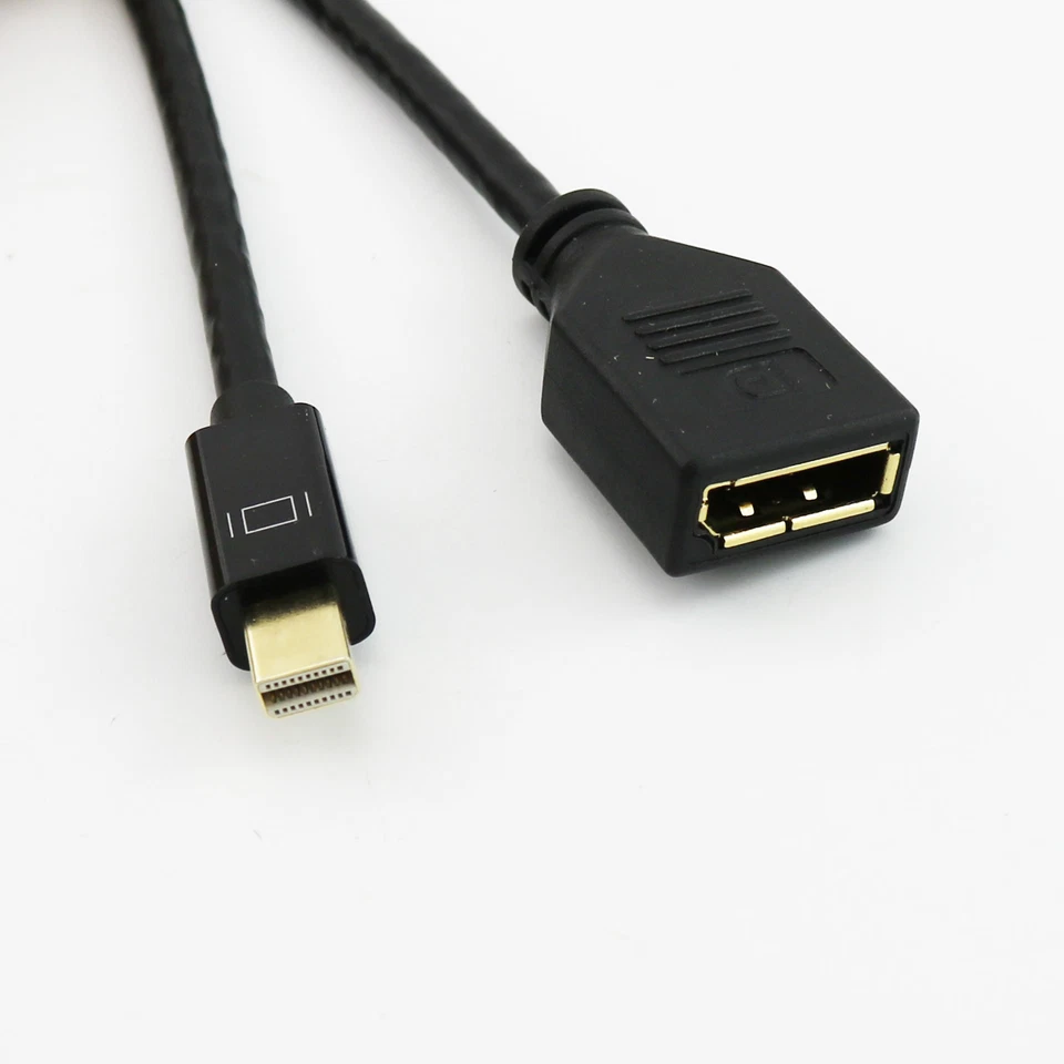 Mini DisplayPort DP Male to DP Female Adapter Converter Cable HD for Macbook 1FT - Image 1 of 4
