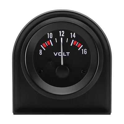 2" 52mm Universal Pointer Voltmeter 8-16V Voltage Gauge Panel Meter For Car  12V - Image 1 of 4
