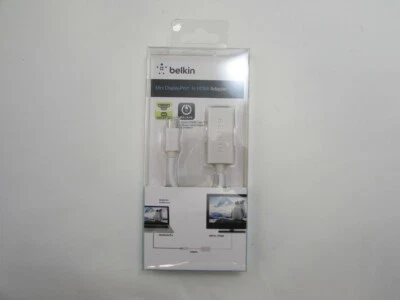 NEW Belkin F2CD021eb White Mini DisplayPort To HDMI Adapter Plug-and-Play - Image 1 of 4