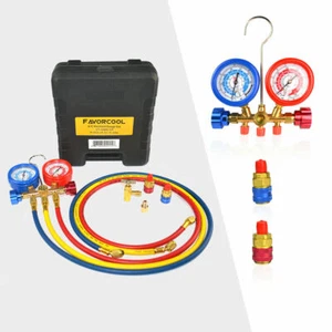 FAVORCOOL CT-536G AC Manifold Gauge Set, R410A, R134A, R22 Refrigerants Charge - Picture 1 of 12