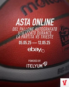 Pallone gara Serie A - Autografato dai giocatori della Pallacanestro Varese - Foto 1 di 1