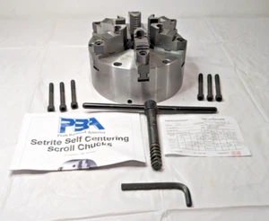 Pratt Burnerd 8" SETRITE 6-Jaw Scroll Chuck Plain Back 3000 Max RPM 0826300 - Picture 1 of 16