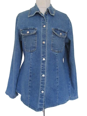 Vintage L.A. Chaqueta camisa vaquera Connection Denim mediana para mujer Foto 1 de 4