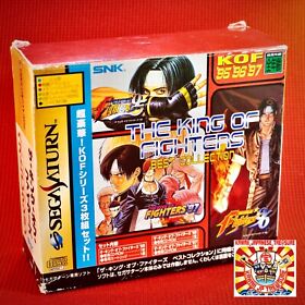 King Of Fighters Sega Saturn Best Collection 95 96 97 SS w/Spine RAM SNK KOF JP