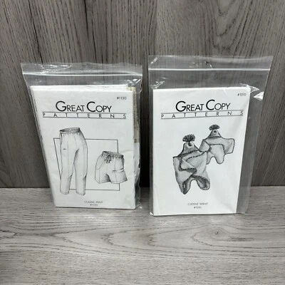 Vintage Great Copy Pattern Classic Pant #1150 Cuddle Wrap #1010 Sewing Crafts - Image 1 of 4