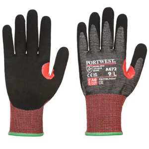 Portwest A672 CS Cut F13 Nitrile Foam Palm Coating Contact Heat Protection Glove - Picture 1 of 3