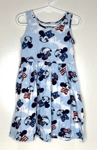 Disney Jumping Beans Girls 4 tank knit sun dress Patriotic Flags Minnie Mouse - Picture 1 of 4
