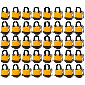 40 Pc Waterproof Padlocks Keyed 30mm Pad Locks Home Security Outdoor Heavy Duty - Picture 1 of 1