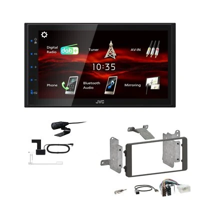 JVC KW-M180DBT 2DIN DAB+ Autoradio für Mitsubishi L 200 / Triton ab 2015 piano - Bild 1 von 4