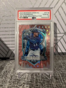 JULIO RODRIGUEZ 2024 Bowman Sterling ROSE GOLD Sterling Tek /15 PSA 10 Mariners - Picture 1 of 2