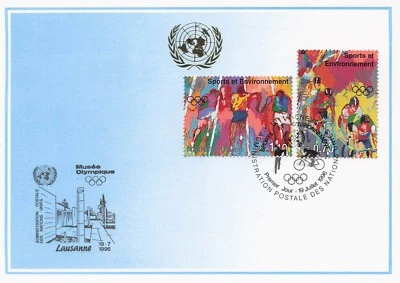 United Nations Geneva 289-290 Maximum Blue Card Stamp Show Lausanne - Image 1 of 2