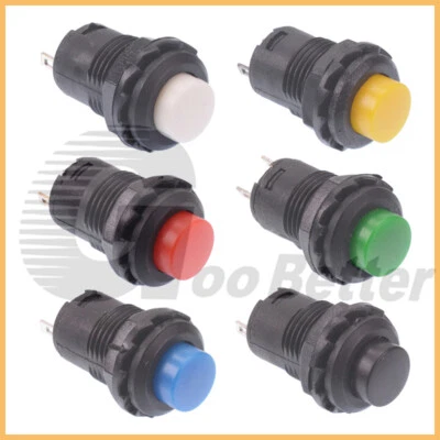 12mm Off(On) Momentary Push Button Switch Horn Doorbell Car Dashboard Dash 12V - Image 1 of 4
