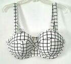 Swimsuits For All Gabi Fresh Sexy B & W Bathing Suit Top Gold Hardware 20D/DD