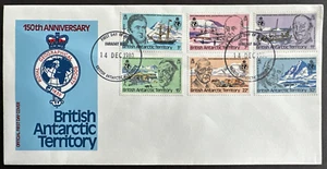 British Antarctic Territory 1980 FDC Sc# 76-81 Geographical Society Faraday Base - Picture 1 of 2