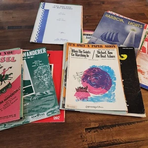 Vintage Sheet Music 1930s-1950s lot of 55 titles - Picture 1 of 7