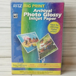 Ritz Big Print 100 pack Photo Glossy 4X6 Inkjet Paper Archival NEW SEALED - Picture 1 of 6