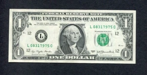 $1 Dollar US 1977 Unc Federal Reserve Banknote, San Francisco, L/C Block - Picture 1 of 2