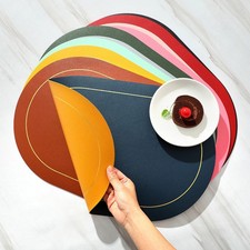 Tapis antidérapant imperméable pour table à manger avec motif à rayures nord