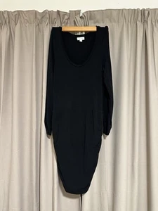 Witchery Black Midi Dress Size L – Long Sleeve, Chic & Versatile - Picture 1 of 6