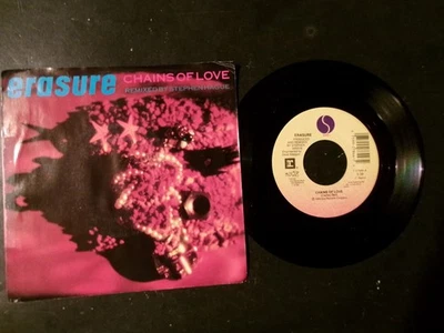 CHAINS OF LOVE / DON'T SUPPOSE Erasure 45 rpm record Sire 27844 - Image 1 of 4